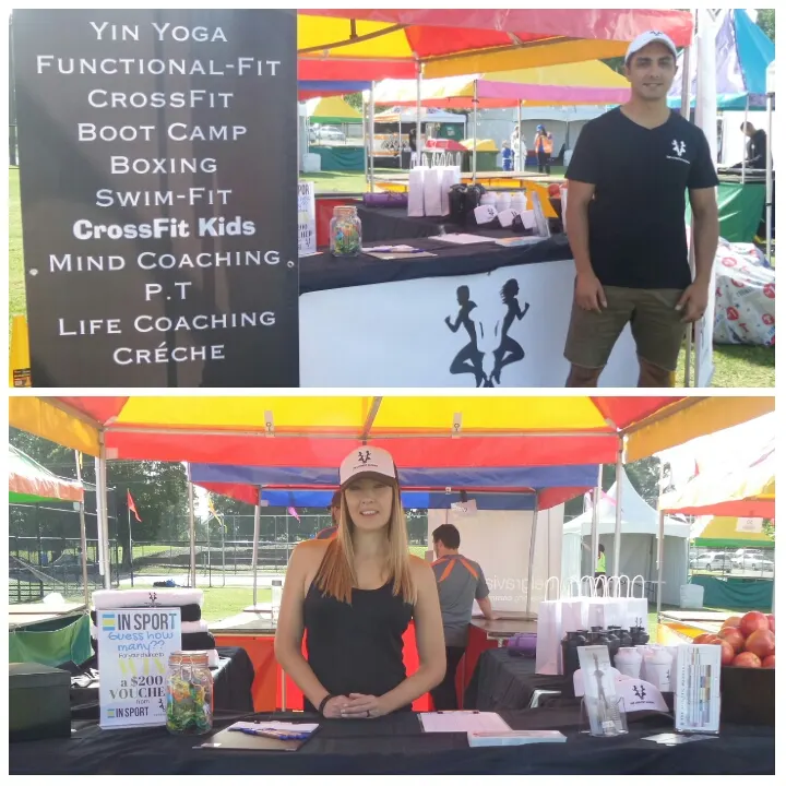 Tradeshow yoga stall